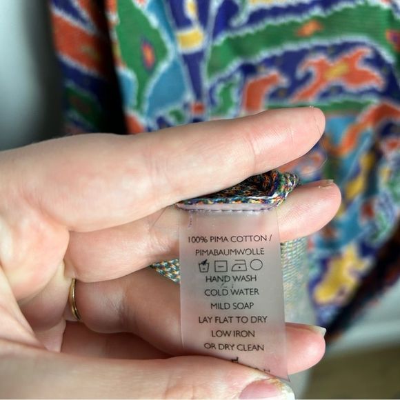 Peruvian Connection Samarinda Print Sleeveless Pima Cotton Dress Size Large - Picture 8 of 8